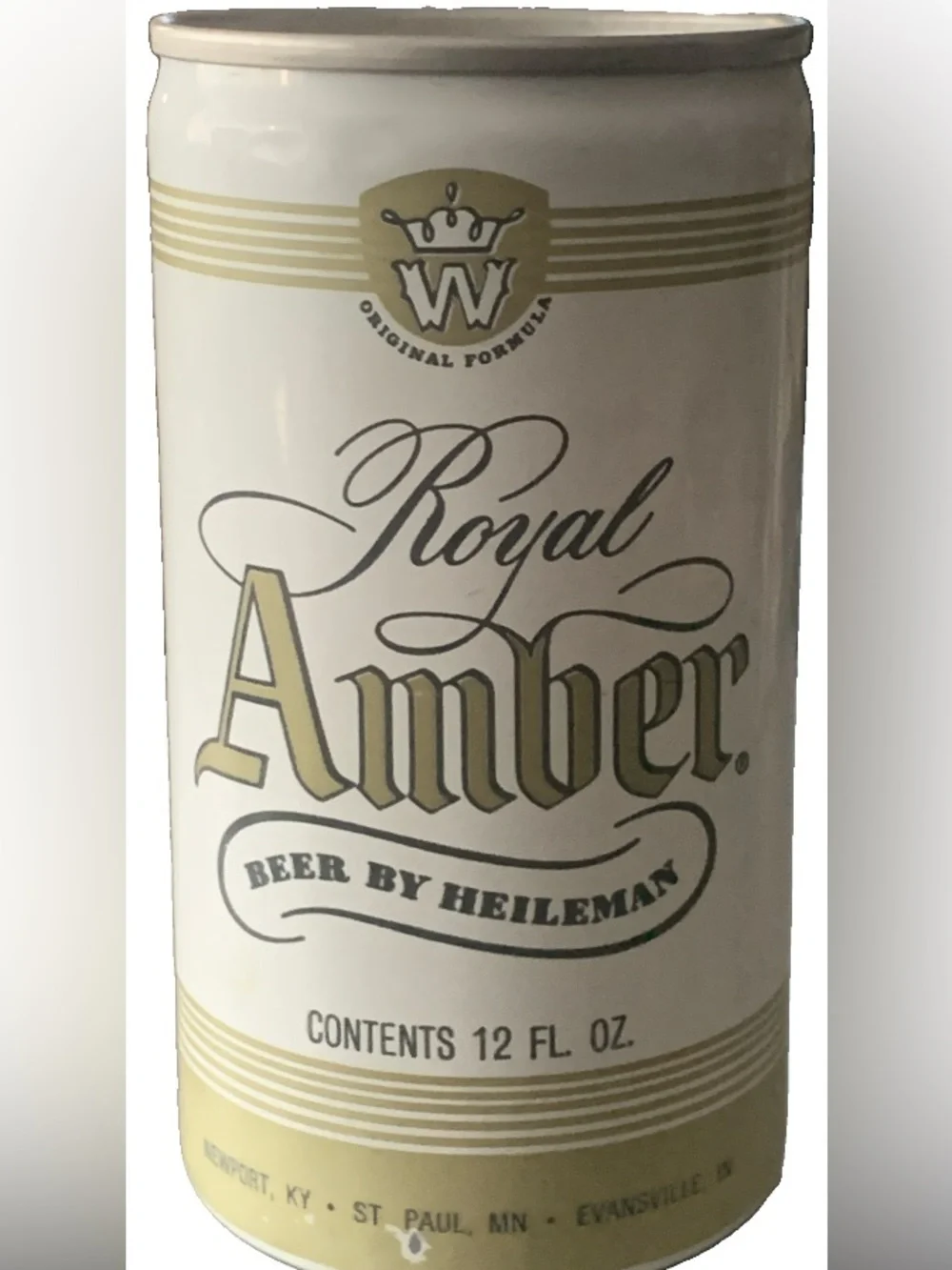 Vintage Beer Can Royal Amber Beer By Heilman Tab Empty Aluminum Can